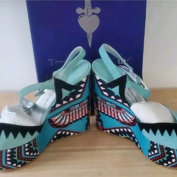 Terry de Havilland 2013 Totem 1 Style Platform Open Toe Heels Shoes Size 38 NWB - Picture 2 of 12